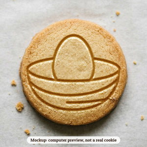 Egg in a Nest cookie stamp - cookie mockup, a computer preview, not a real cookie