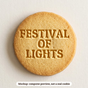 Festival of Lights cookie stamp - cookie mockup, a computer preview, not a real cookie