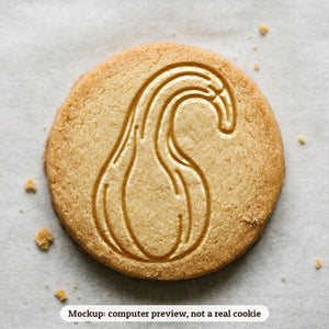 Gourd cookie stamp - cookie mockup, a computer preview, not a real cookie