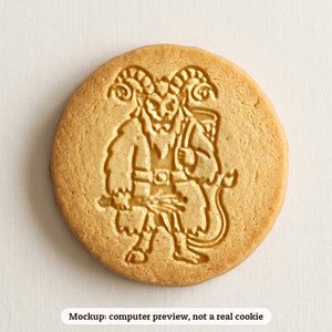 cookie stamp - cookie mockup, a computer preview, not a real cookie