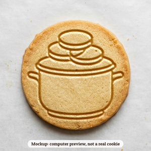 Pot of Gold cookie stamp - cookie mockup, a computer preview, not a real cookie