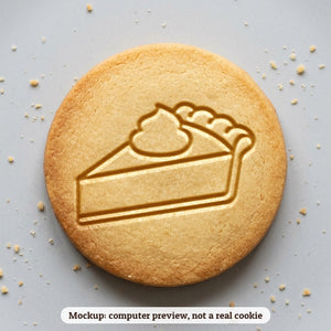 Pumpkin Pie cookie stamp - cookie mockup, a computer preview, not a real cookie