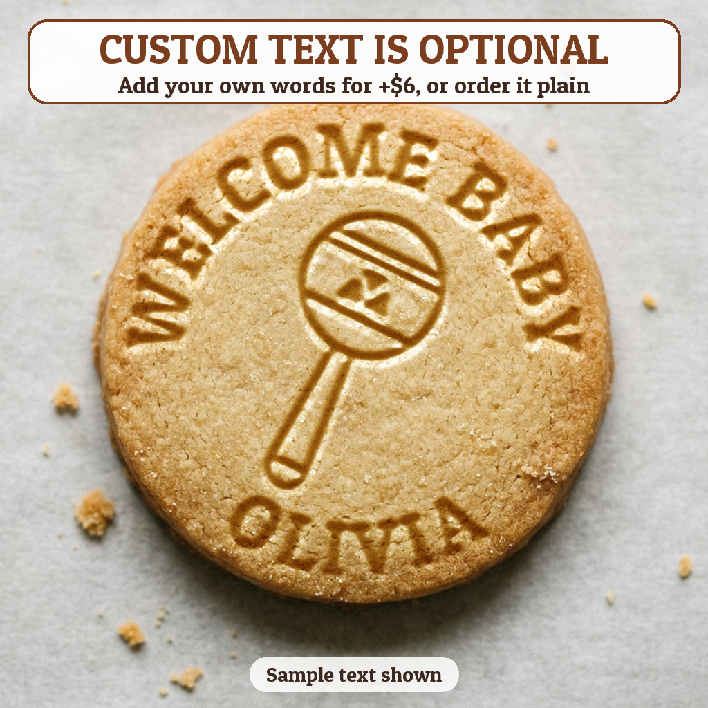 Baby Rattle with optional custom text