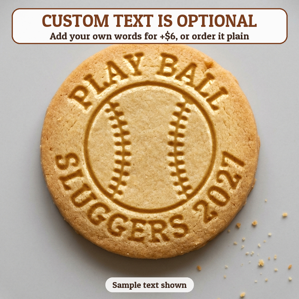 Baseball with optional custom text