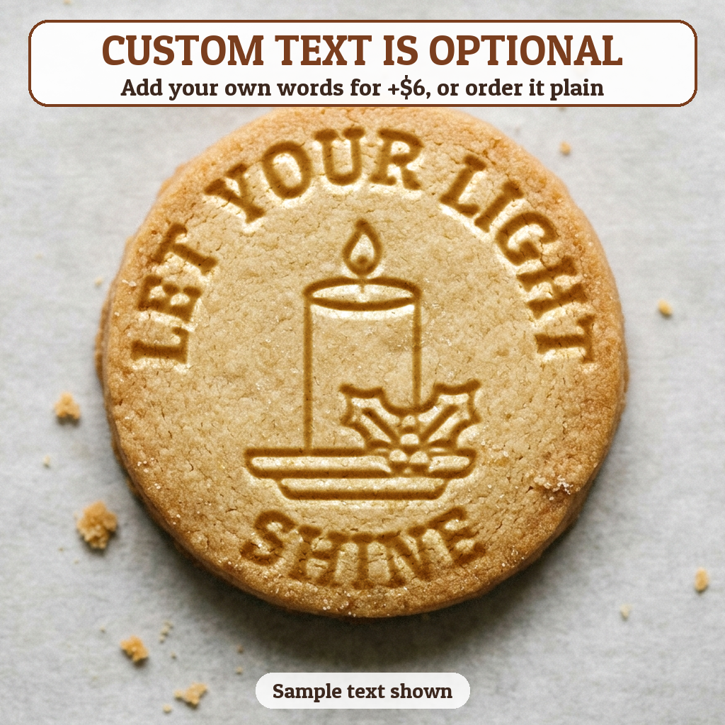 Candle in a Holder with optional custom text
