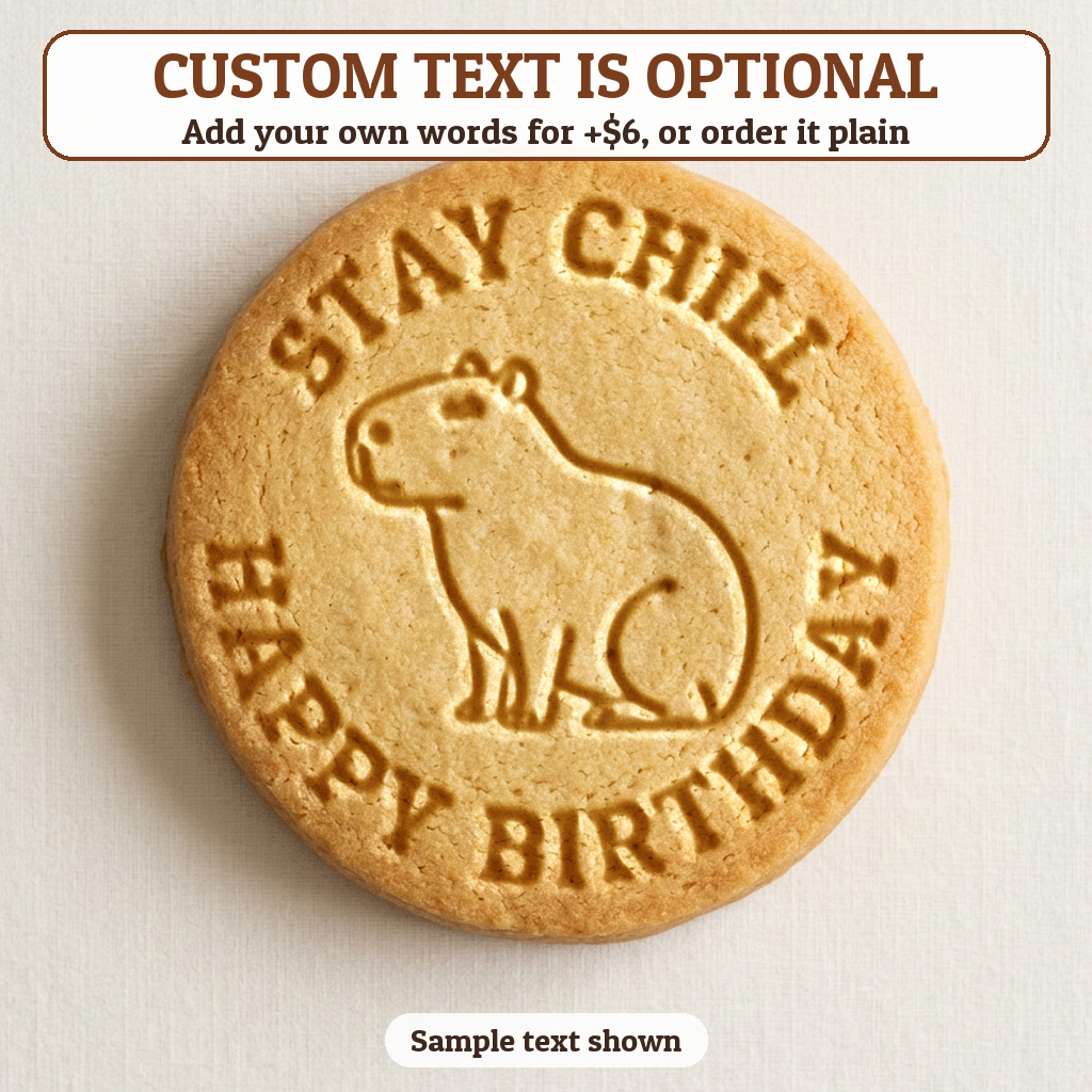 Capybara with optional custom text