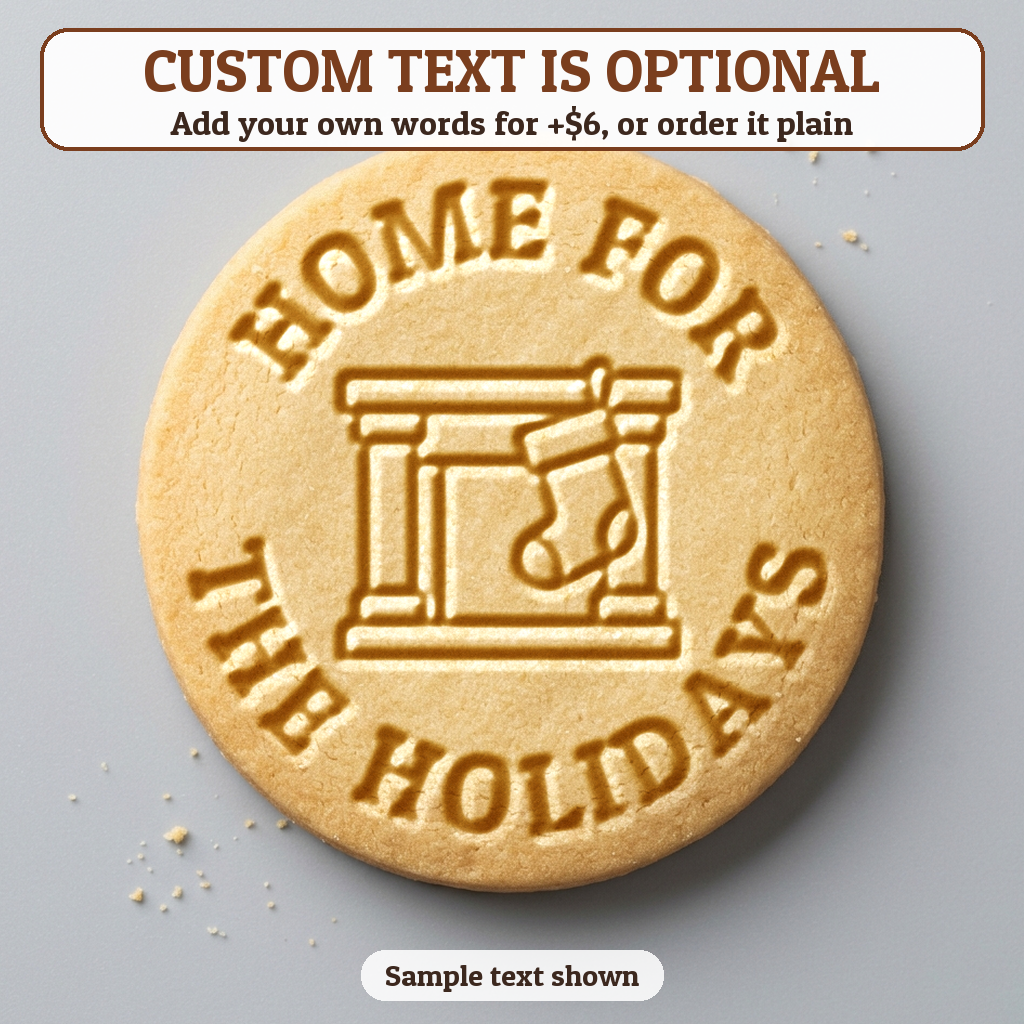 Christmas Fireplace with optional custom text