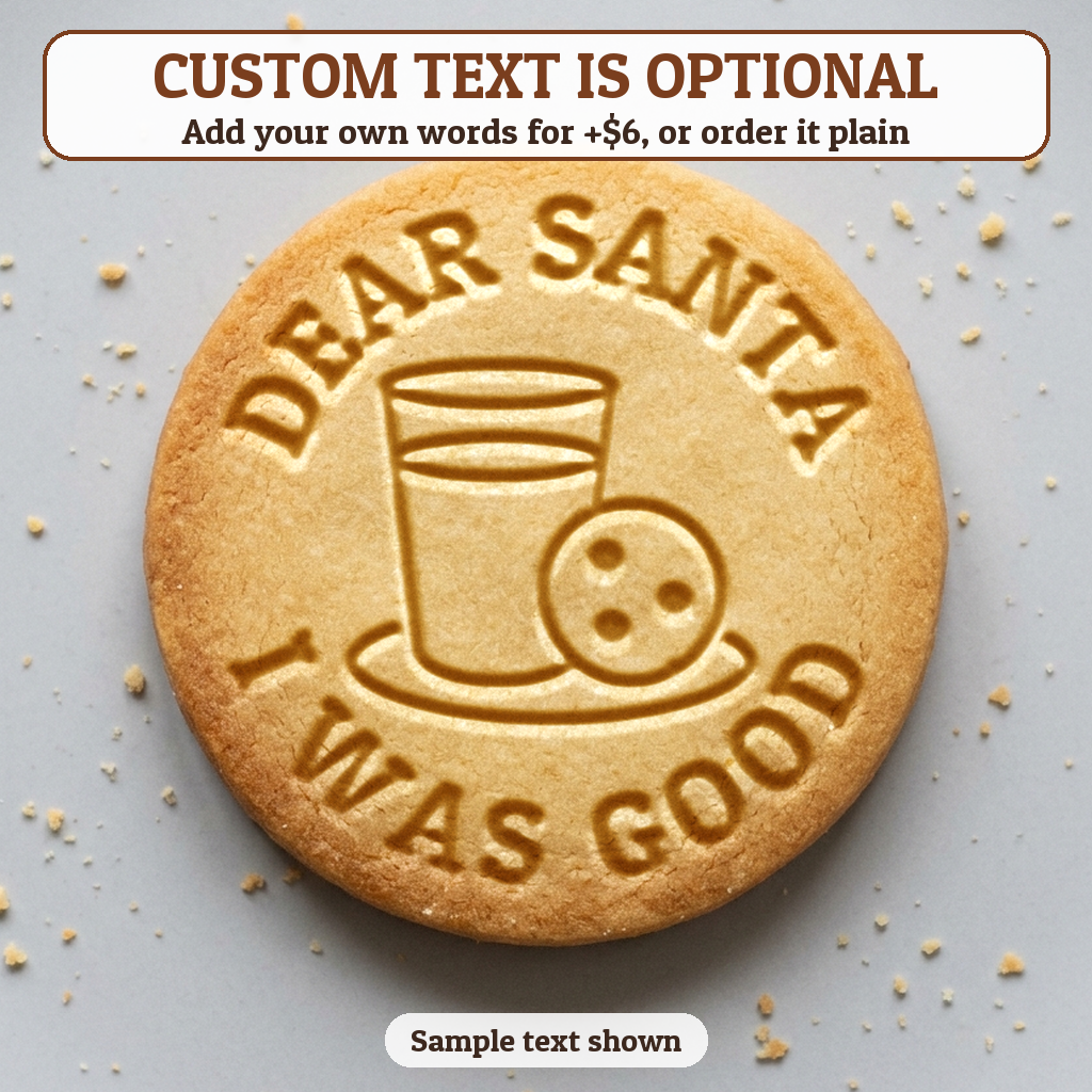 Cookies and Milk with optional custom text