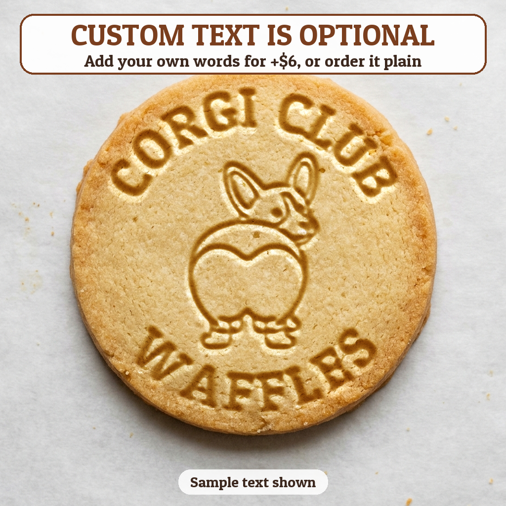Corgi with optional custom text