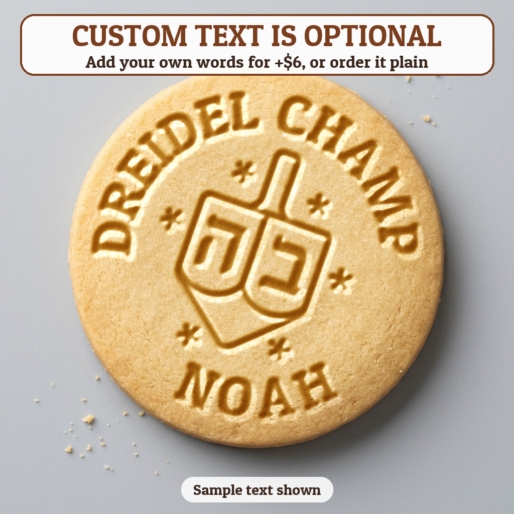 Dreidel with optional custom text