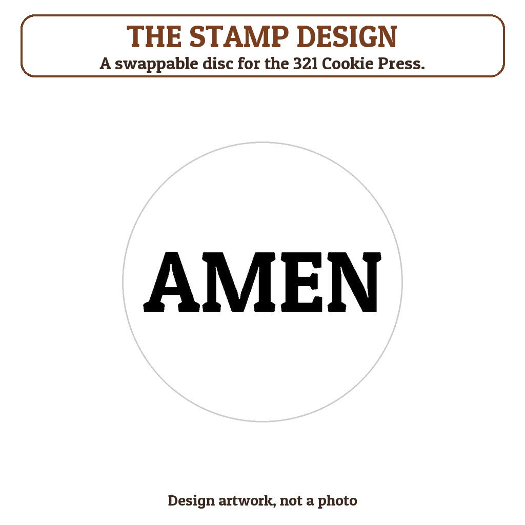 Amen cookie stamp - the stamp design artwork