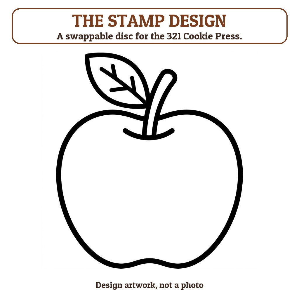 Apple cookie stamp - the stamp design artwork