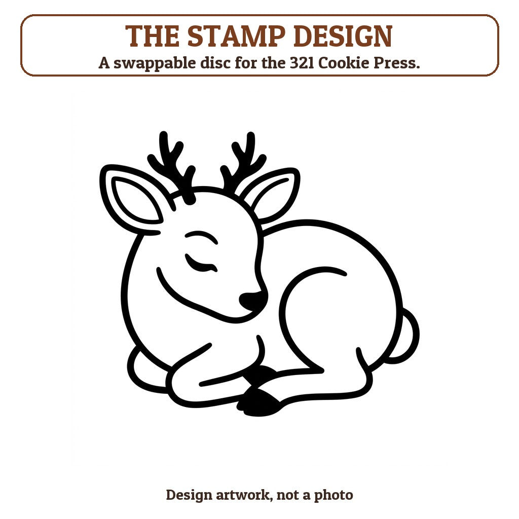 Baby Reindeer cookie stamp - the stamp design artwork