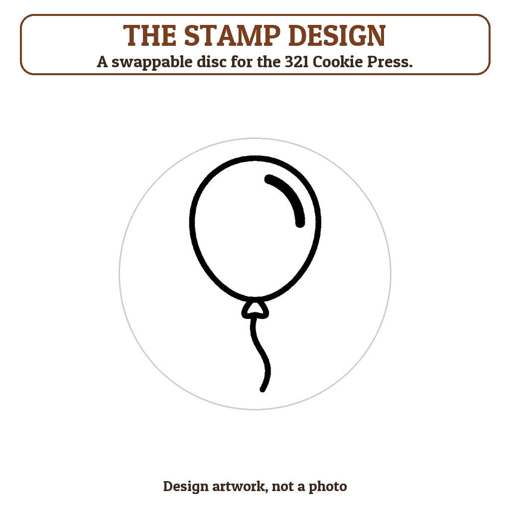 Balloon cookie stamp - the stamp design artwork