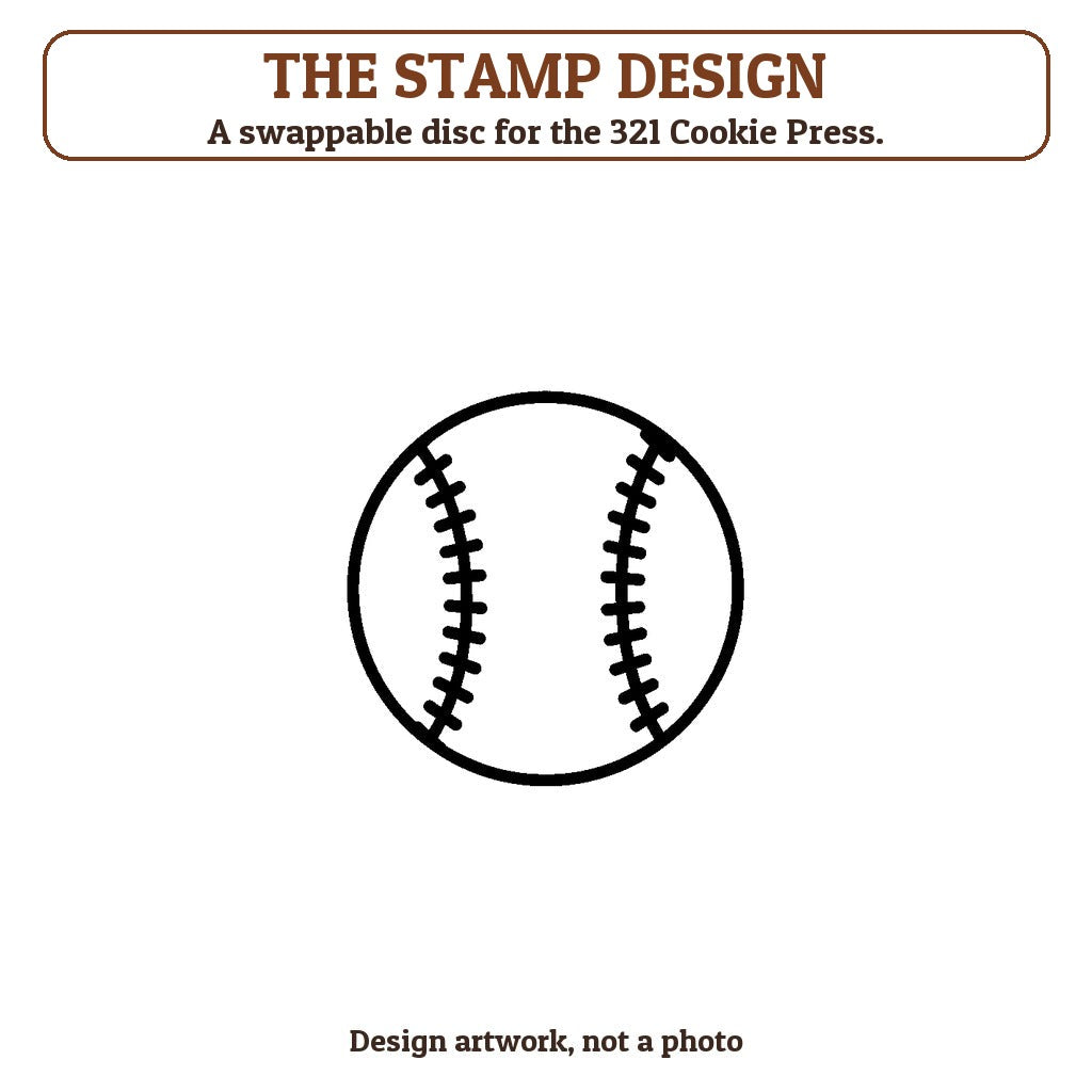 Baseball cookie stamp - the stamp design artwork