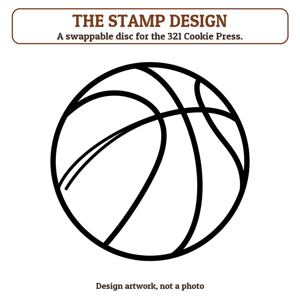 Basketball cookie stamp - the stamp design artwork