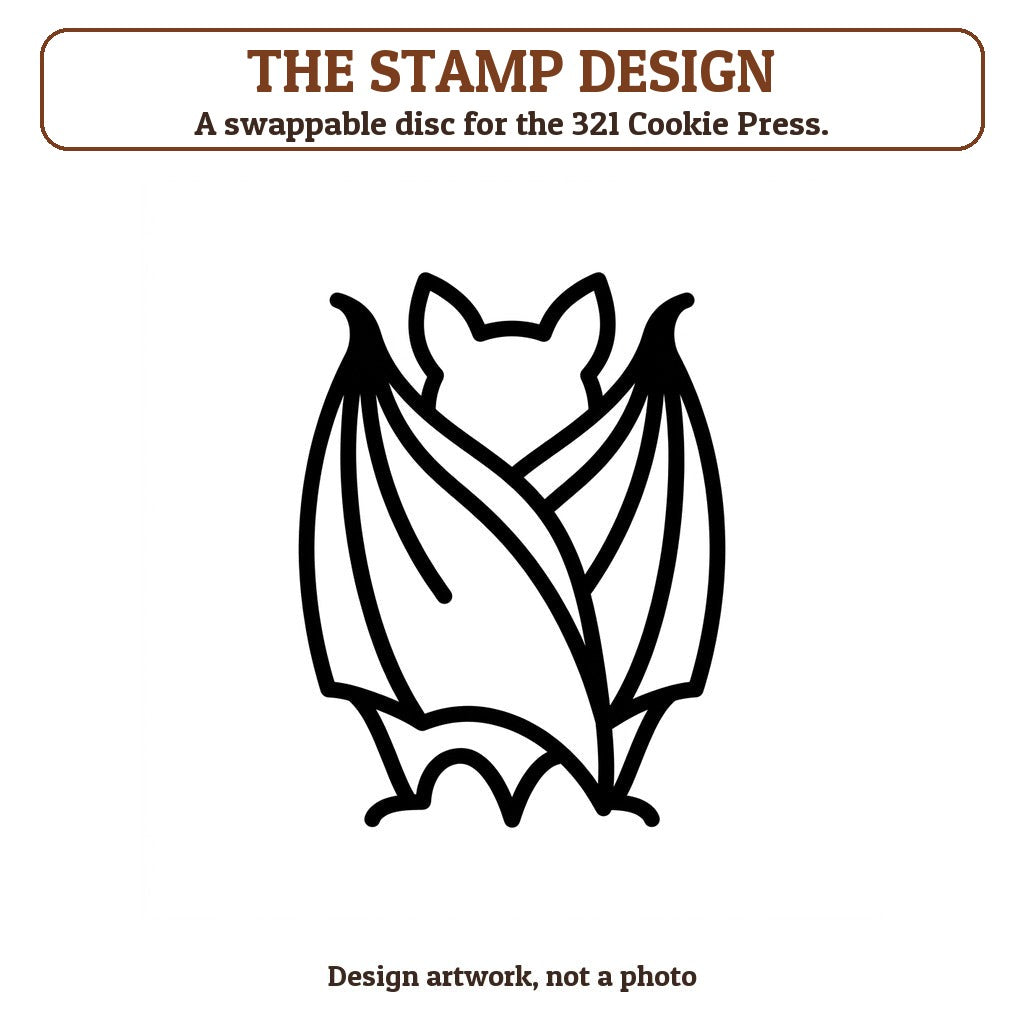 Bat cookie stamp - the stamp design artwork