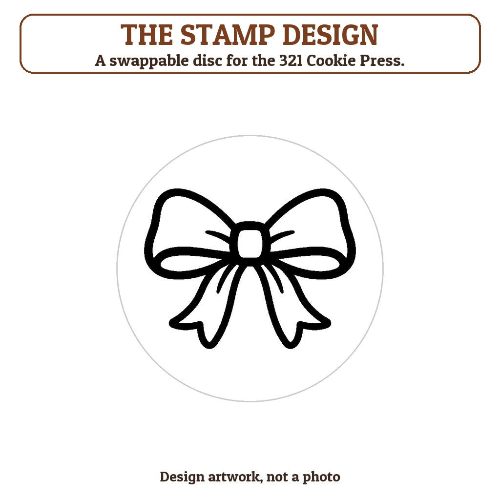 Big Bow cookie stamp - the stamp design artwork