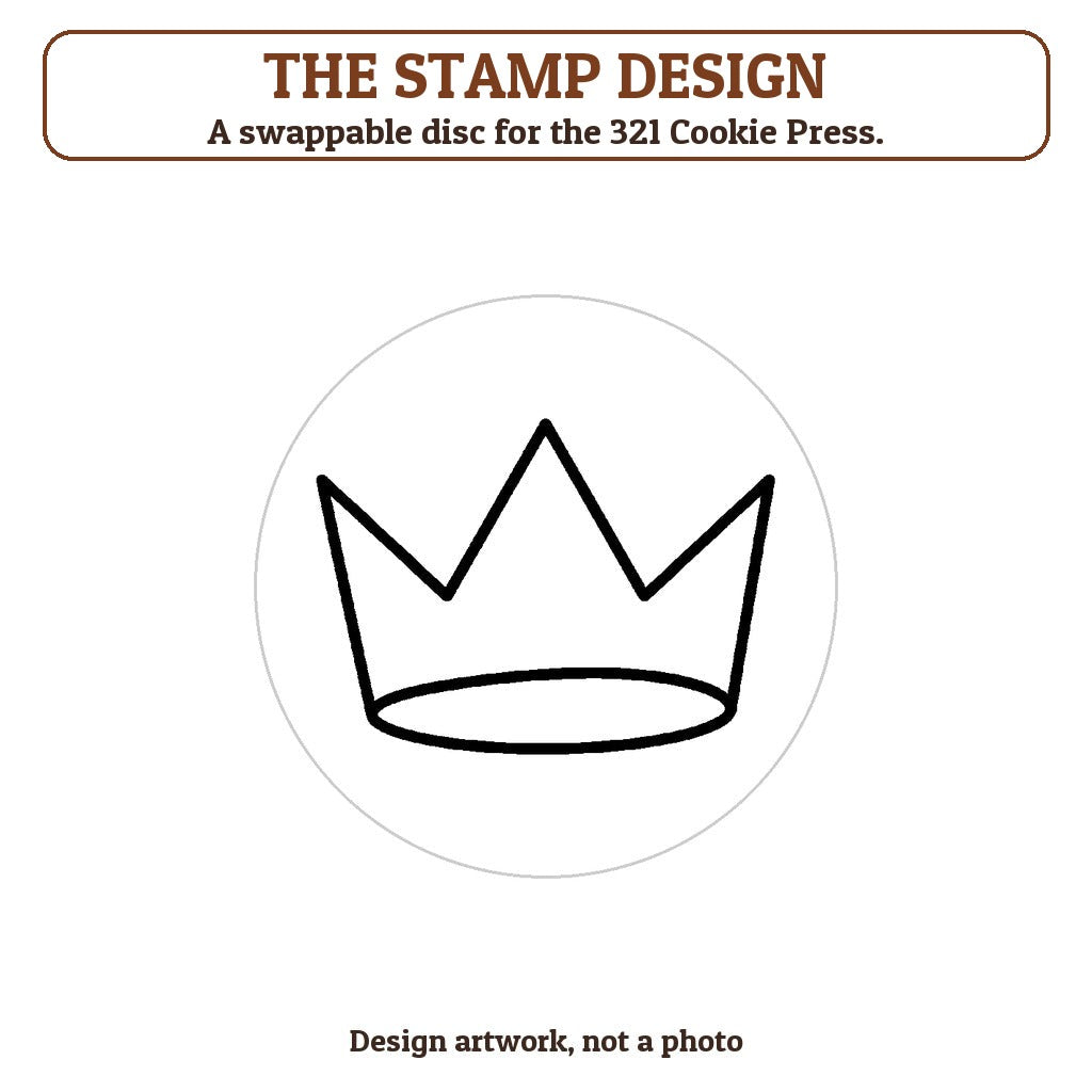 Birthday Crown cookie stamp - the stamp design artwork