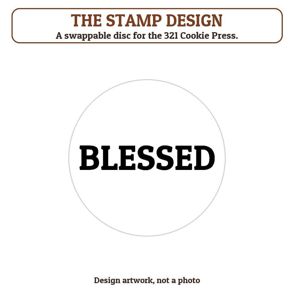 Blessed cookie stamp - the stamp design artwork