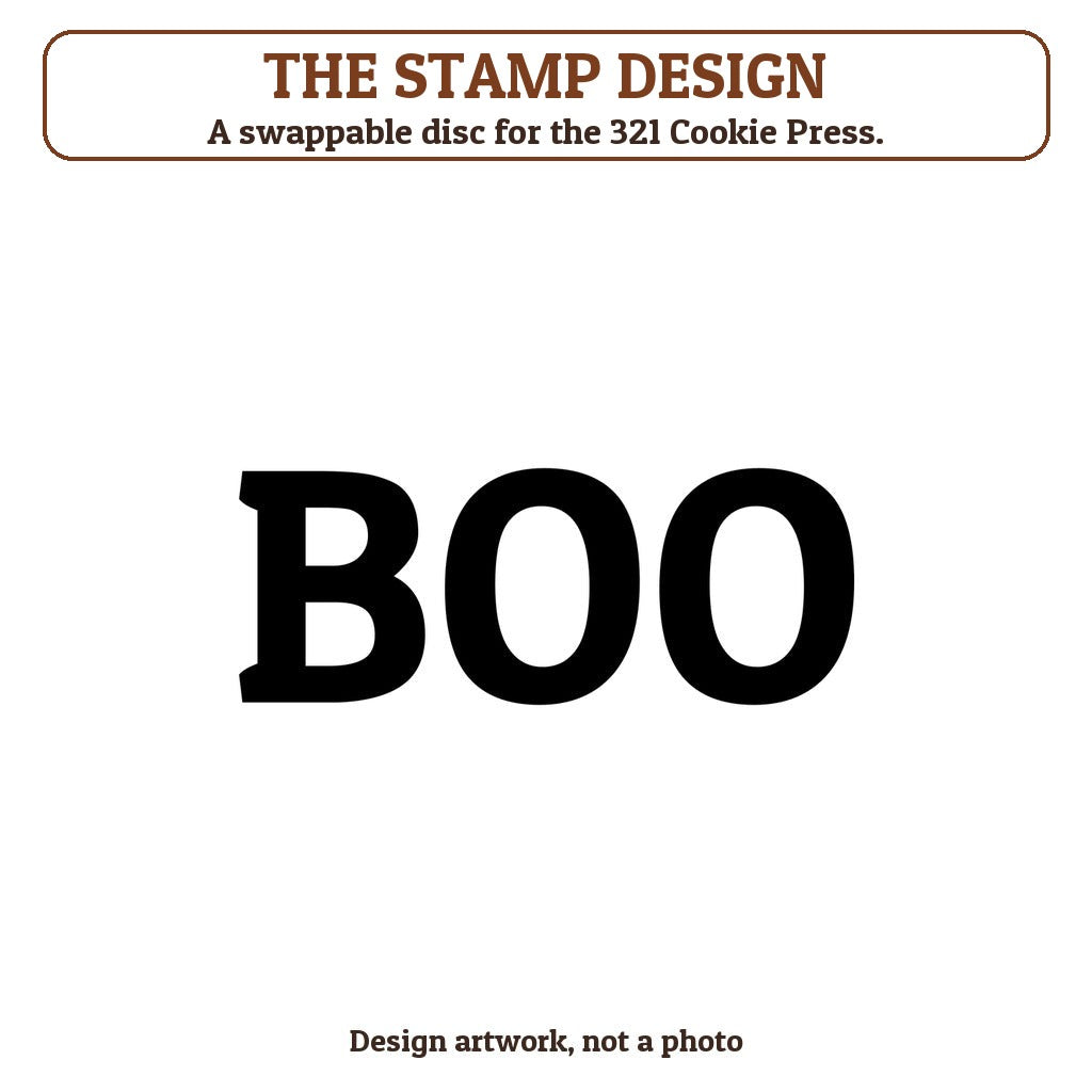 Boo cookie stamp - the stamp design artwork