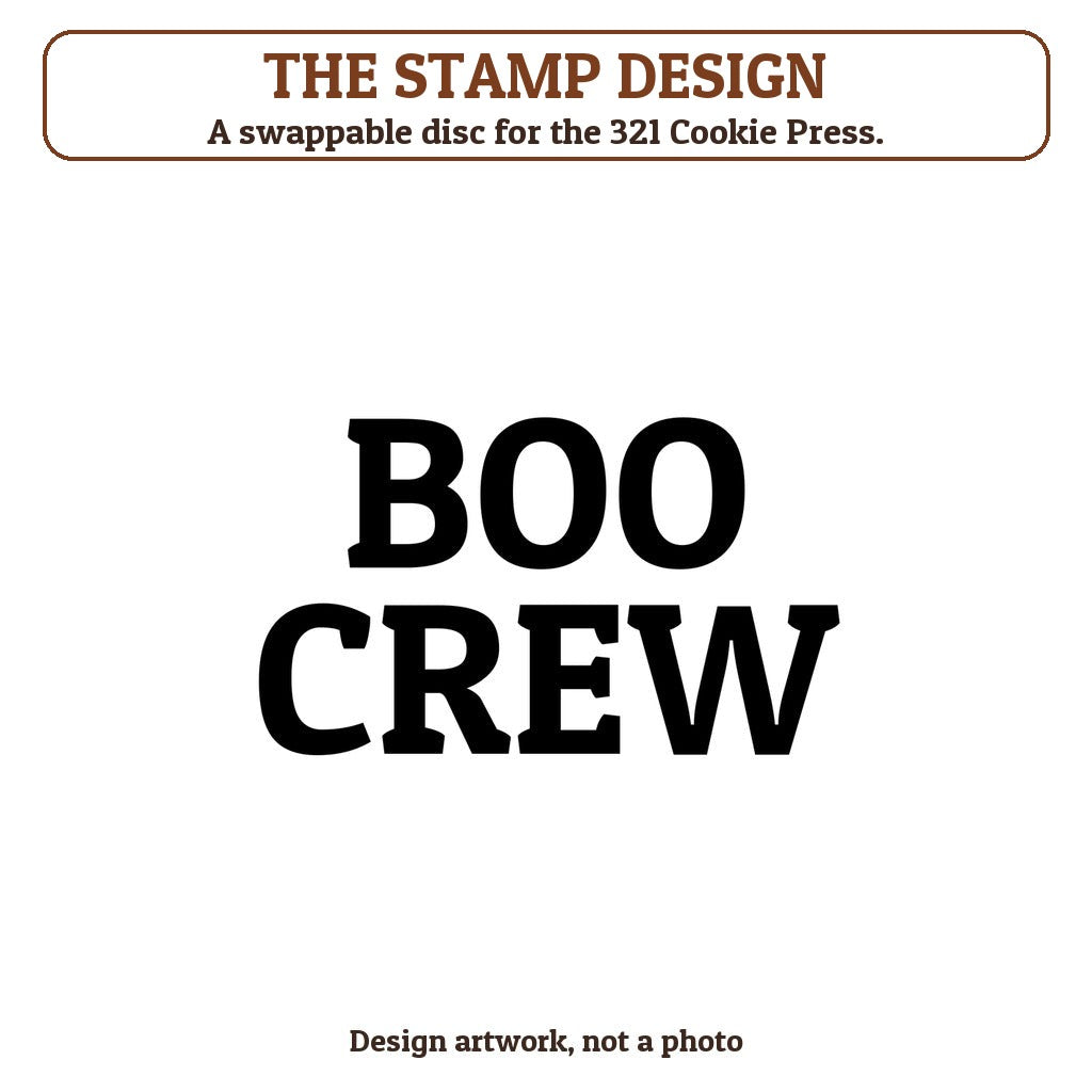 Boo Crew cookie stamp - the stamp design artwork