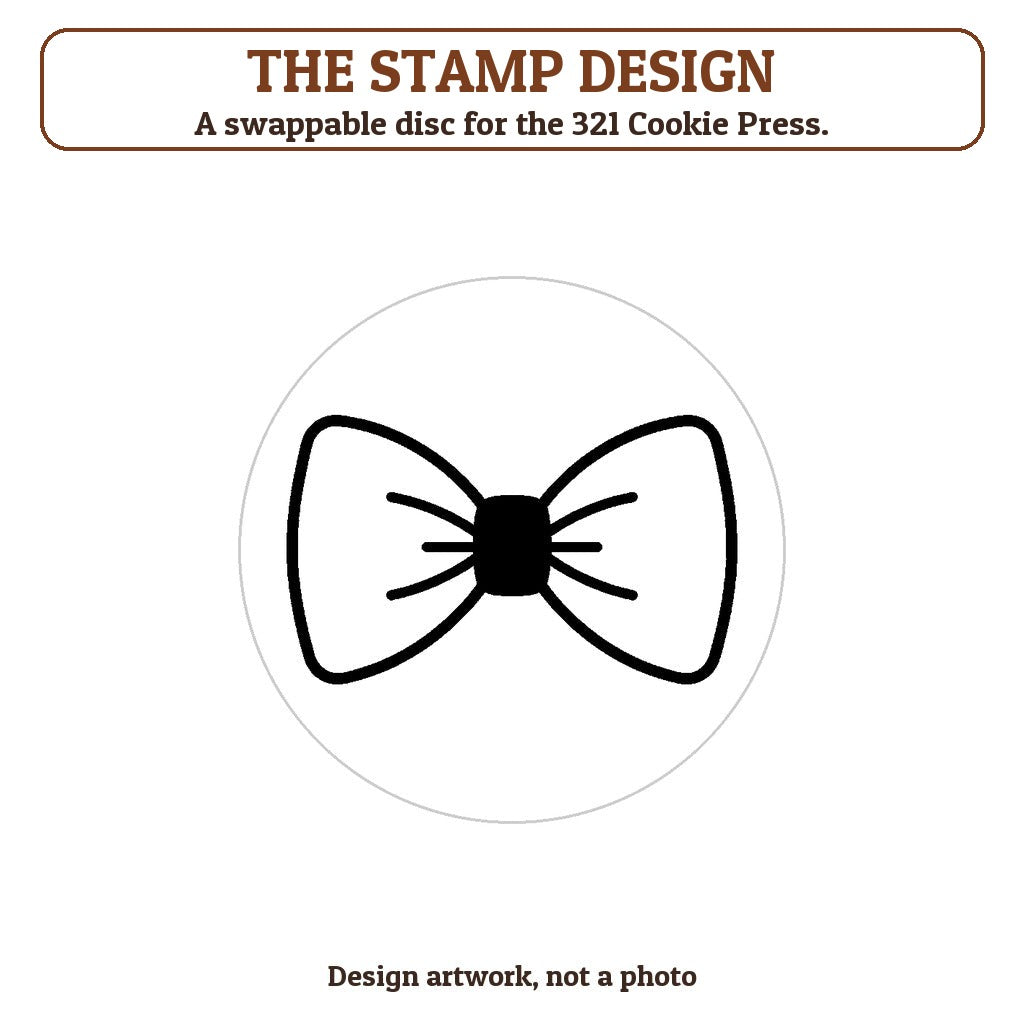 Bow Tie cookie stamp - the stamp design artwork