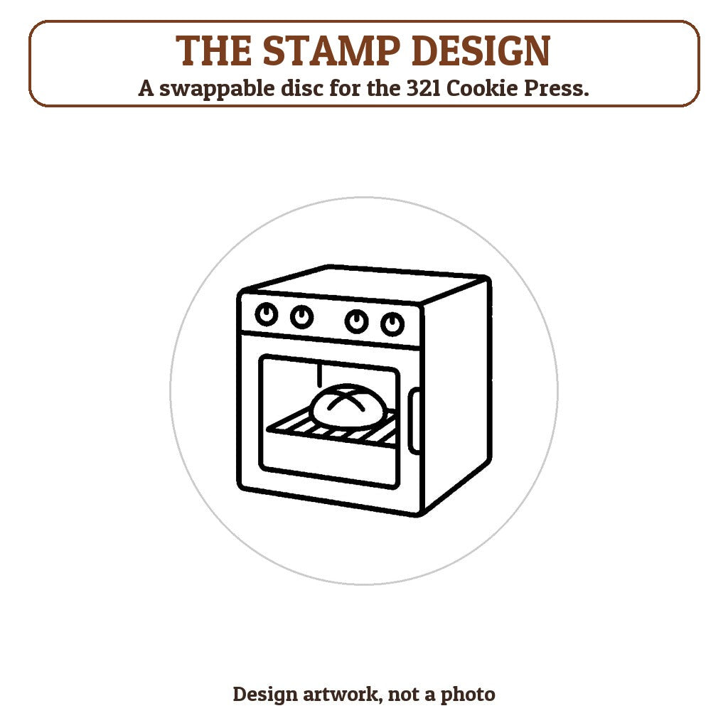 Bun in the Oven cookie stamp - the stamp design artwork
