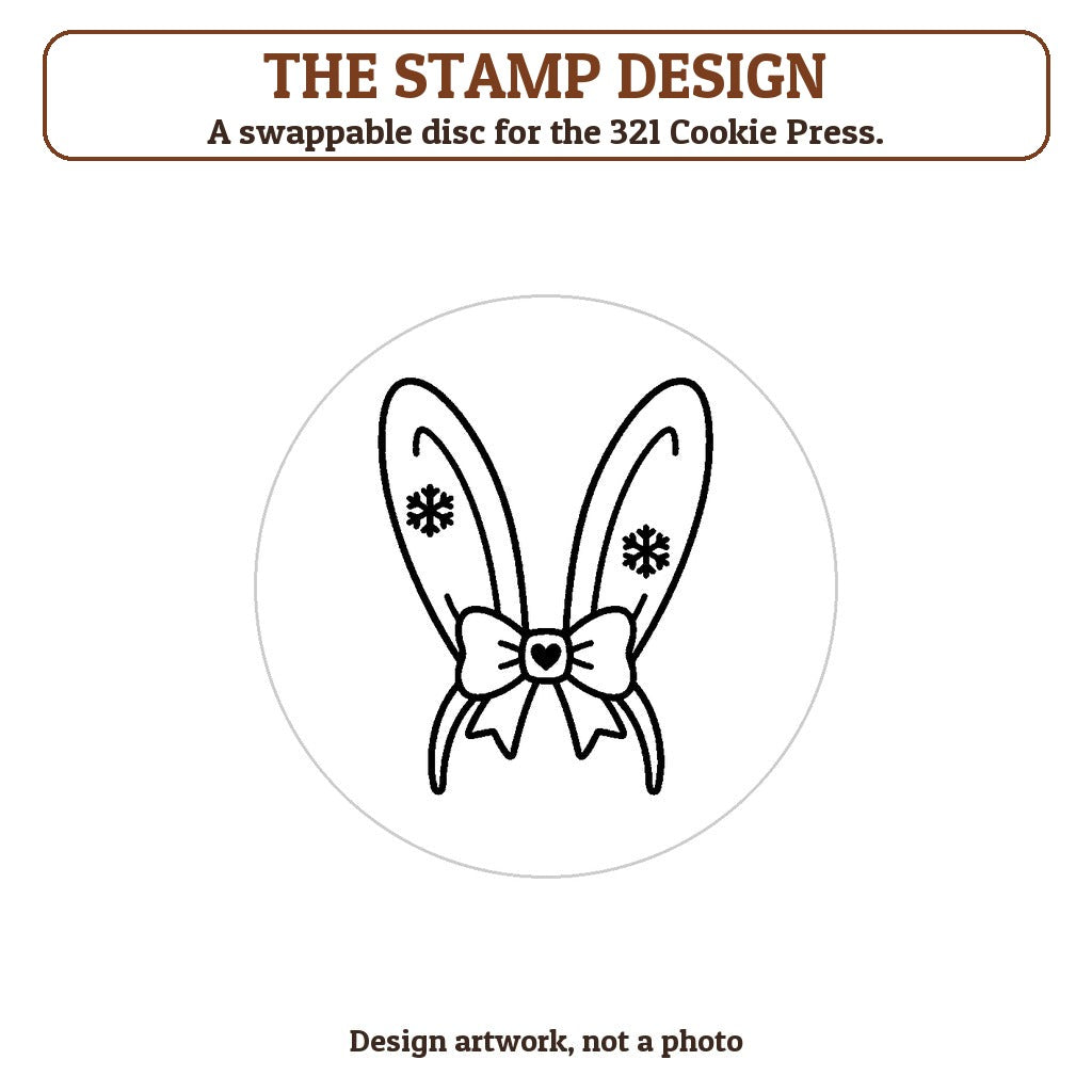 Bunny Ears cookie stamp - the stamp design artwork