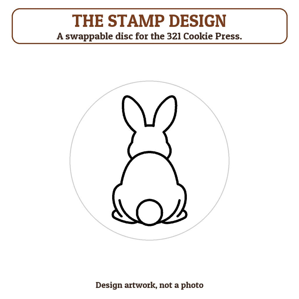 Bunny Tail cookie stamp - the stamp design artwork
