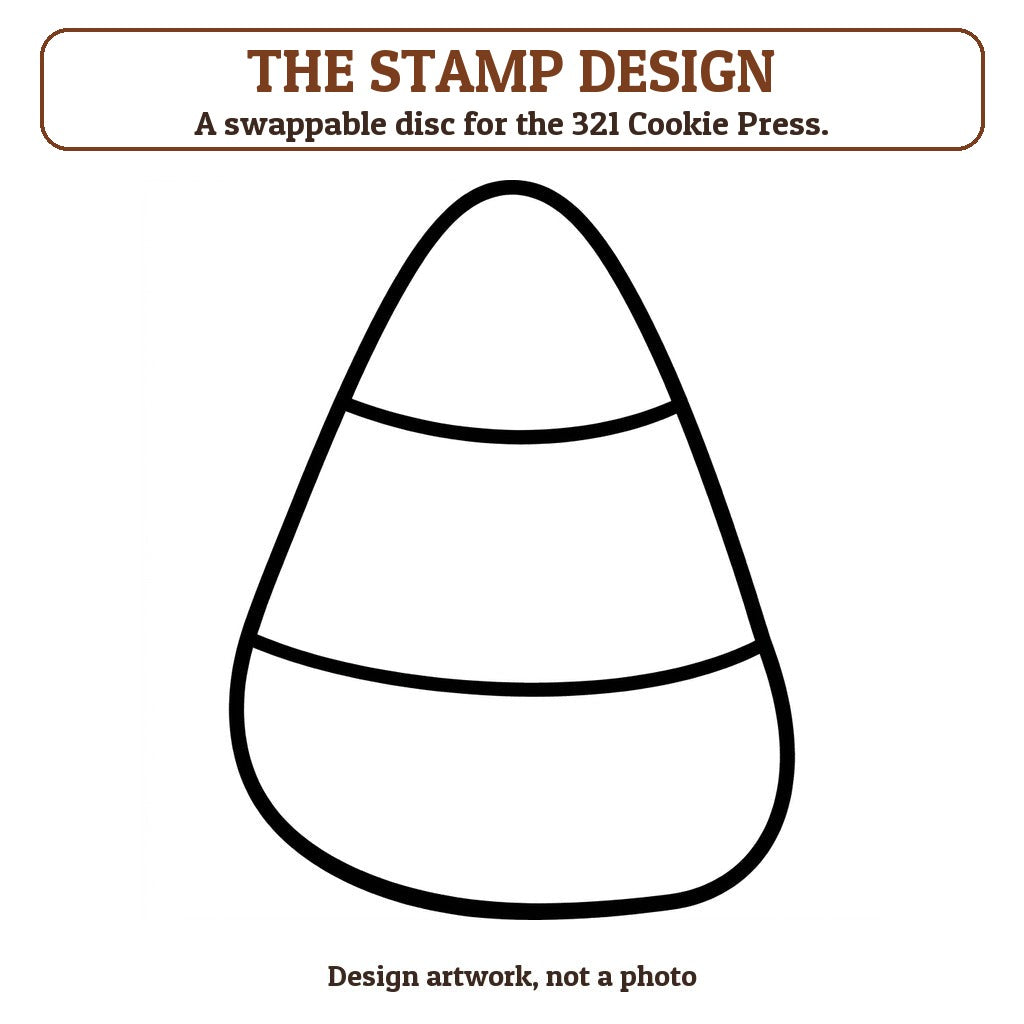 Candy Corn cookie stamp - the stamp design artwork