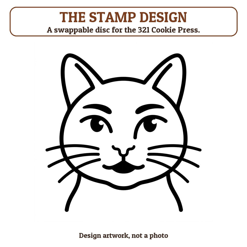 Cat cookie stamp - the stamp design artwork