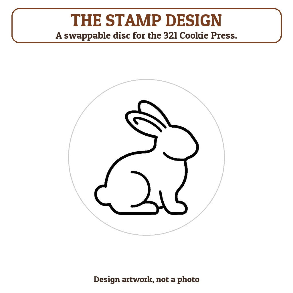Chocolate Bunny cookie stamp - the stamp design artwork
