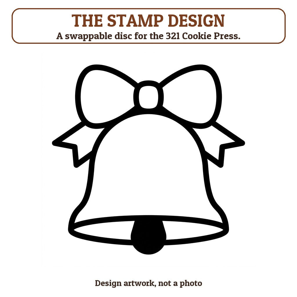 Christmas Bell cookie stamp - the stamp design artwork