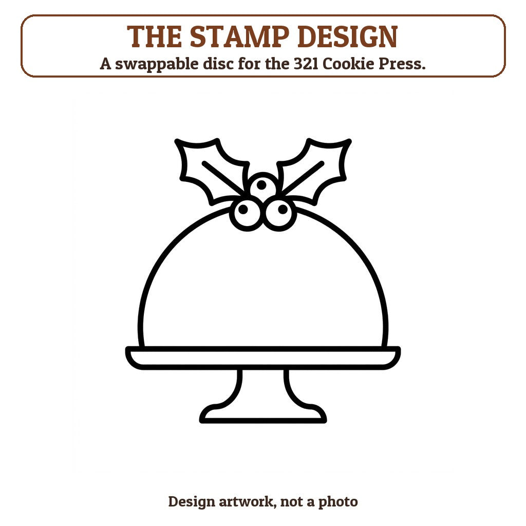 Christmas Pudding cookie stamp - the stamp design artwork