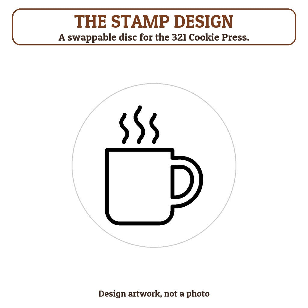 Coffee Mug cookie stamp - the stamp design artwork