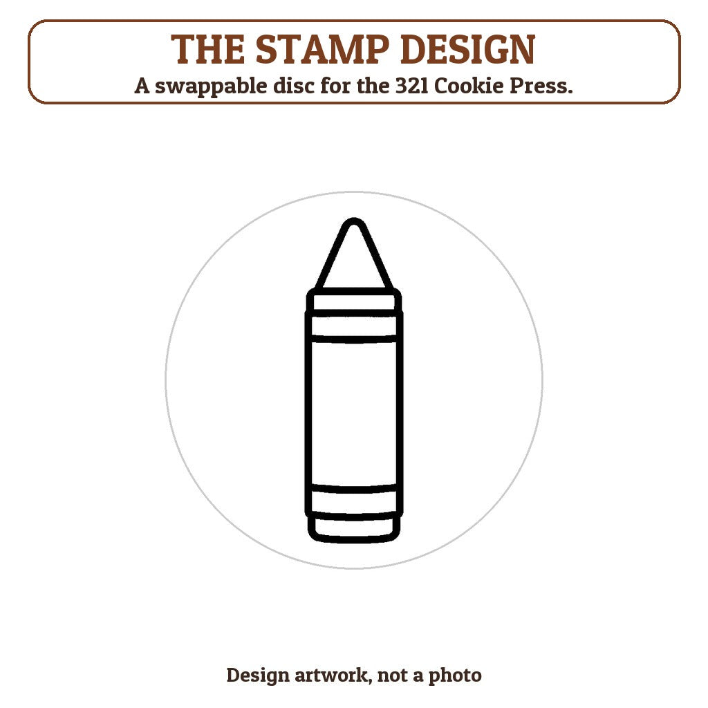 Crayon cookie stamp - the stamp design artwork