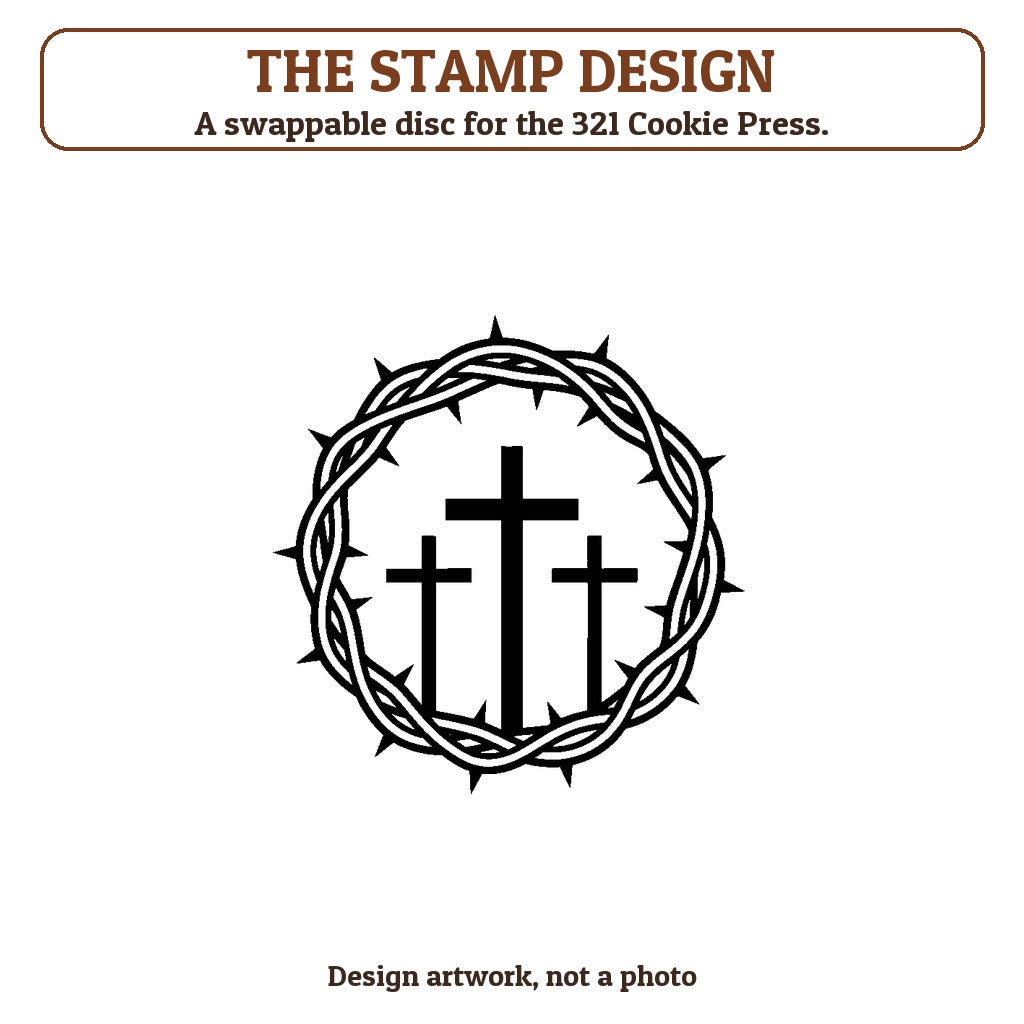 Crown of Thorns cookie stamp - the stamp design artwork