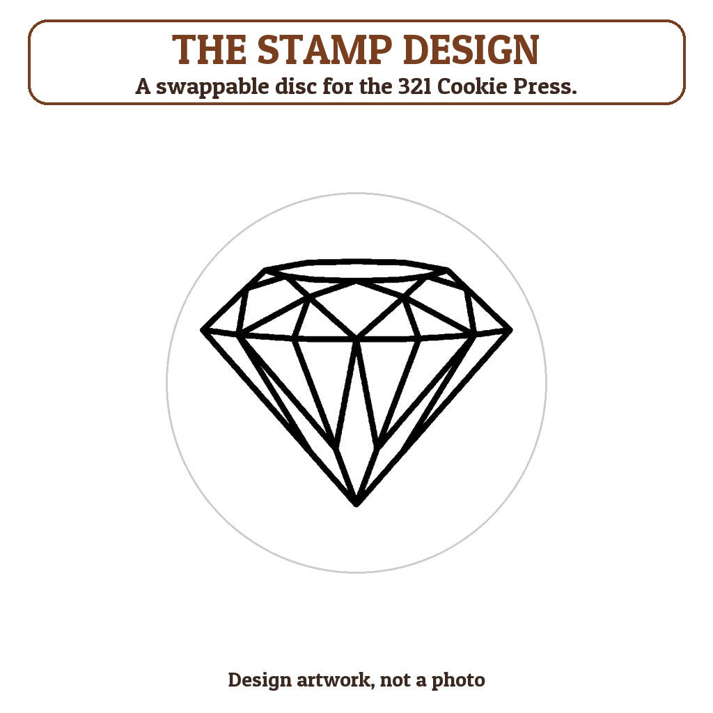 Diamond cookie stamp - the stamp design artwork