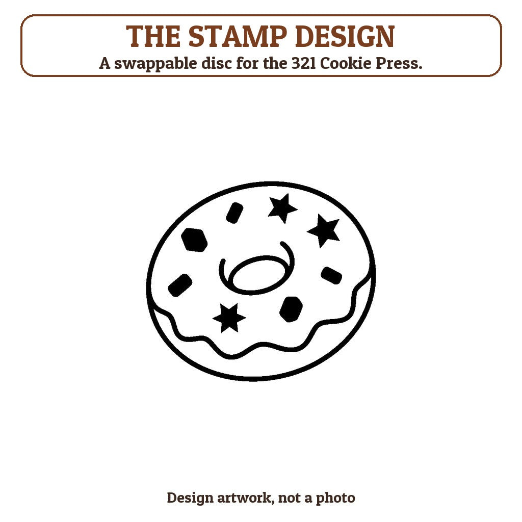 Donut cookie stamp - the stamp design artwork