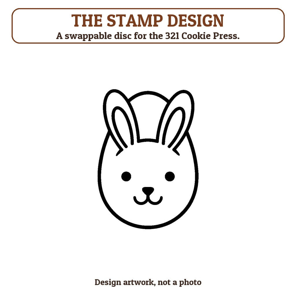 Easter Egg & Bunny cookie stamp - the stamp design artwork