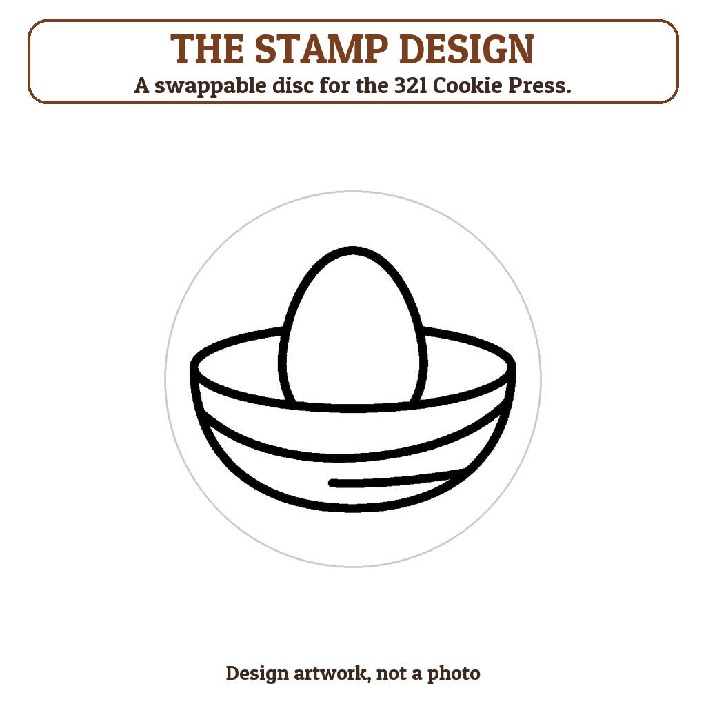 Egg in a Nest cookie stamp - the stamp design artwork