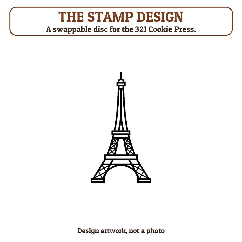 Eiffel Tower cookie stamp - the stamp design artwork