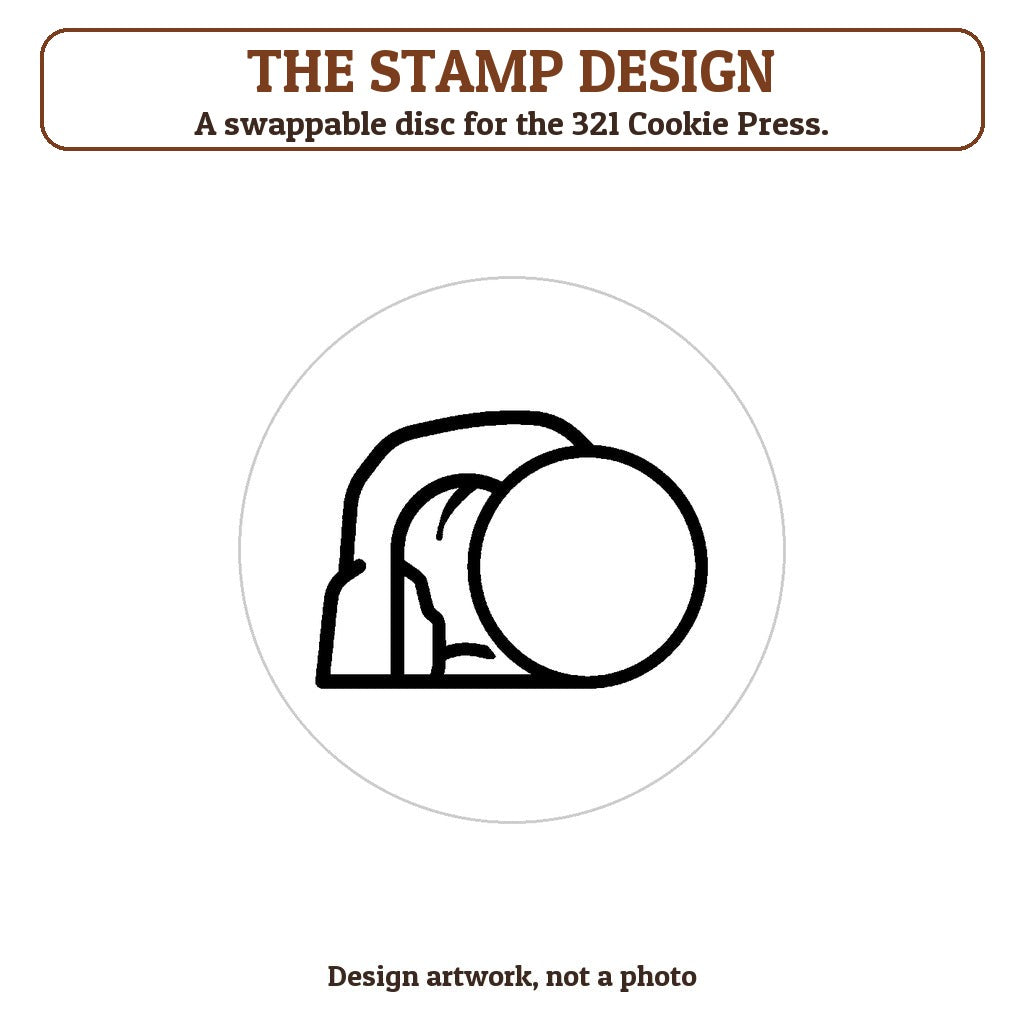 Empty Tomb cookie stamp - the stamp design artwork