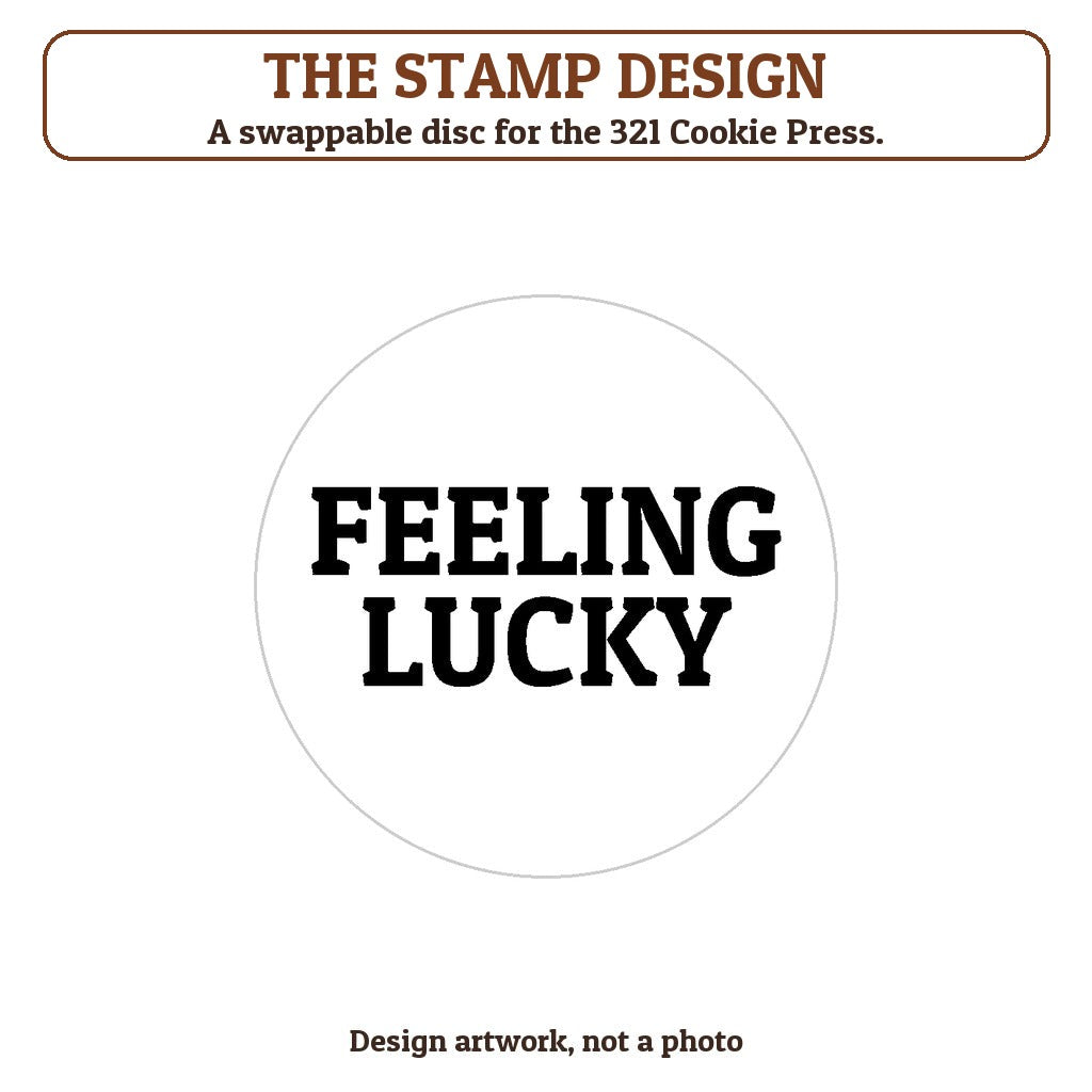Feeling Lucky cookie stamp - the stamp design artwork