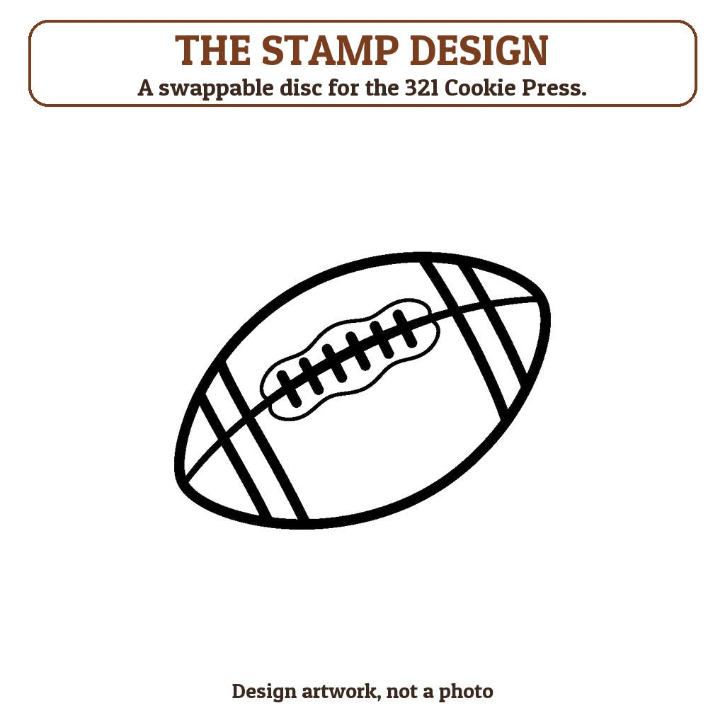 Football cookie stamp - the stamp design artwork