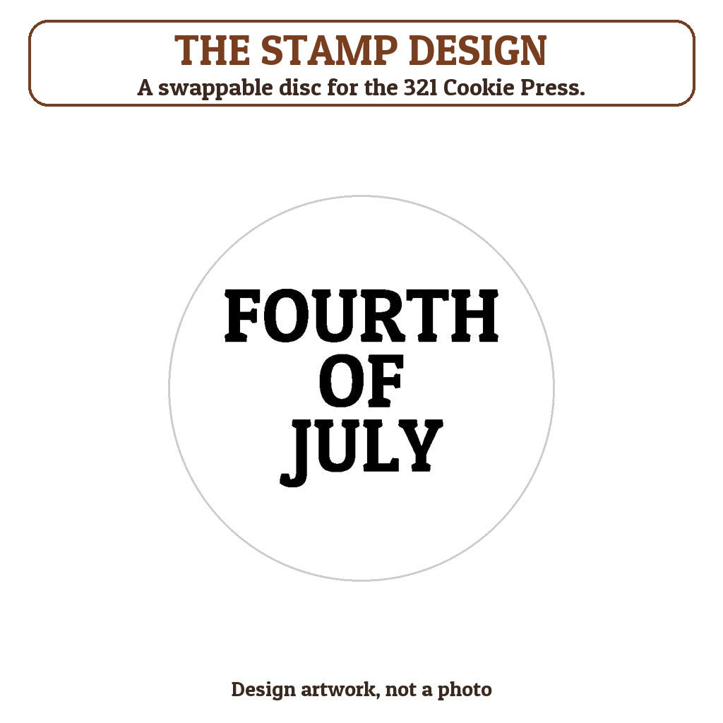Fourth of July cookie stamp - the stamp design artwork