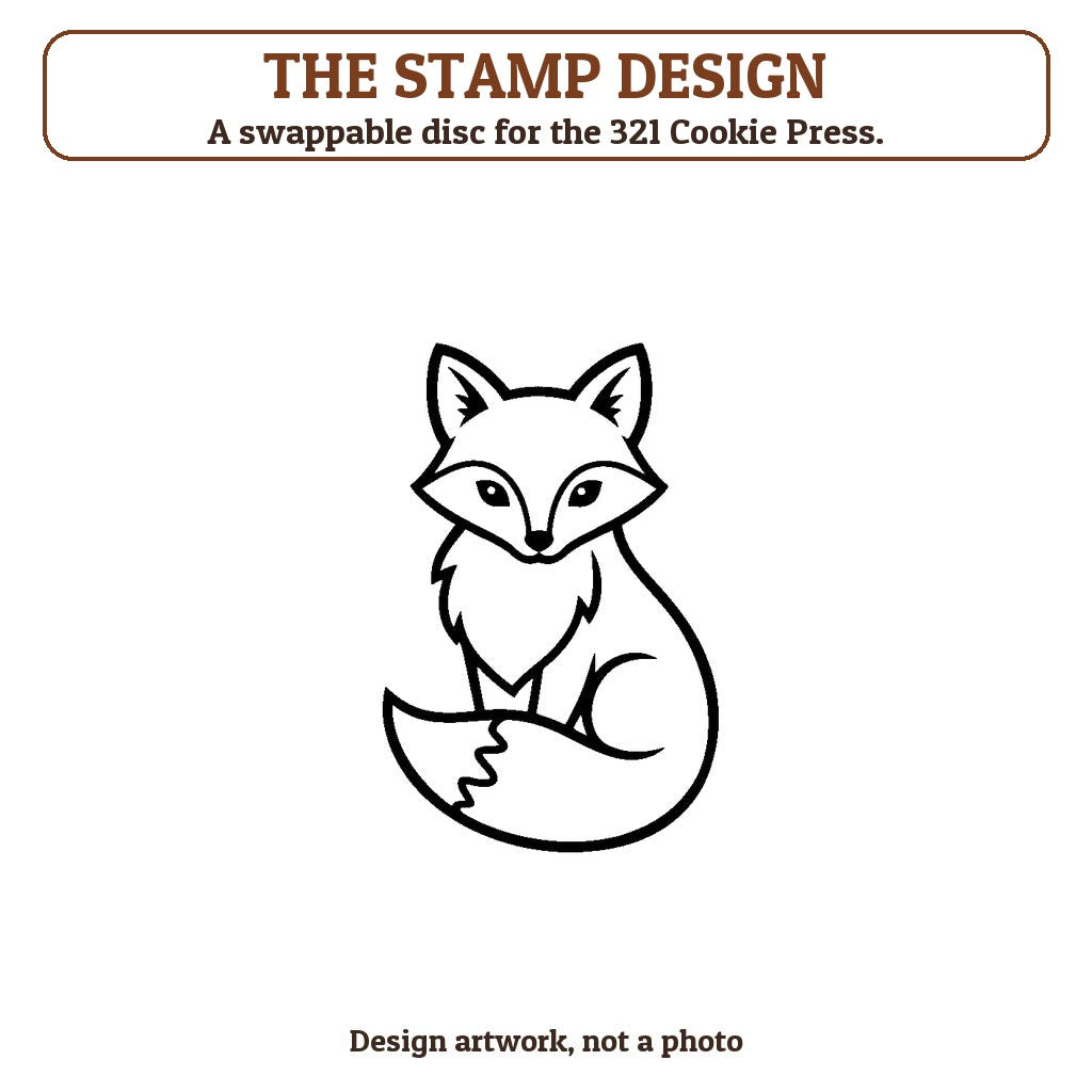 Fox cookie stamp - the stamp design artwork