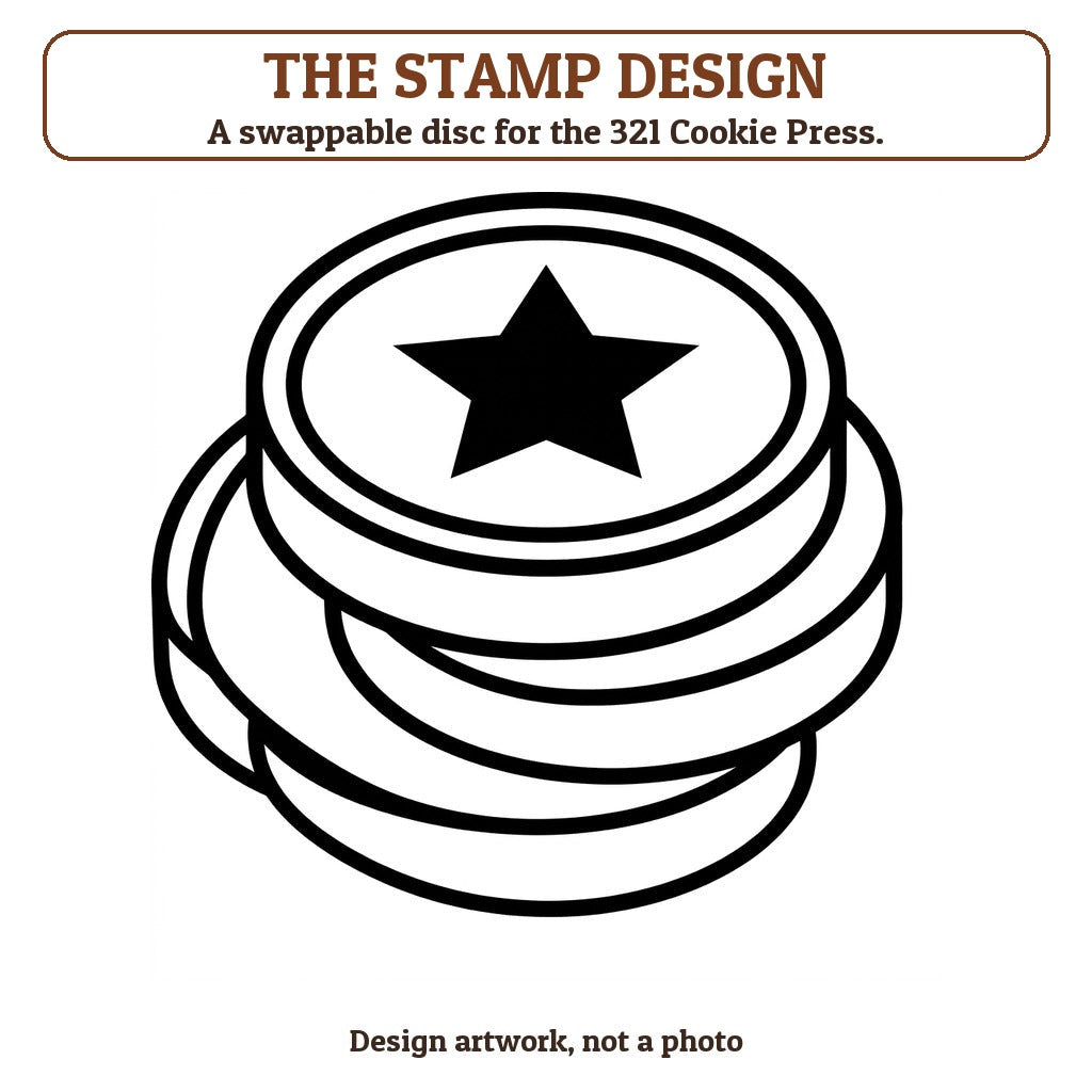 Gelt Coins cookie stamp - the stamp design artwork