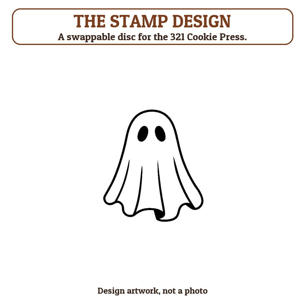 Ghost cookie stamp - the stamp design artwork